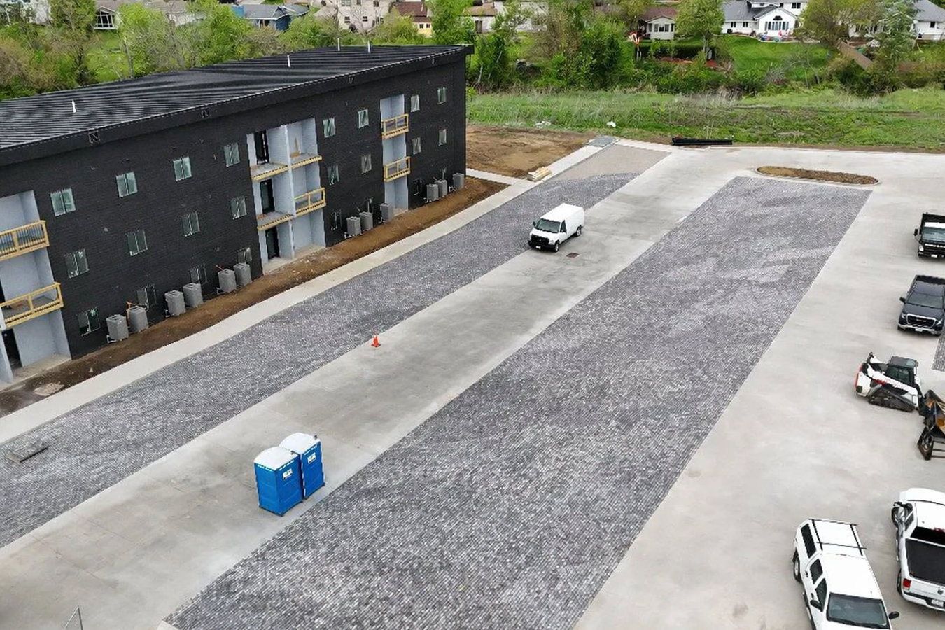 Concrete parking lot building in West Haven, CT