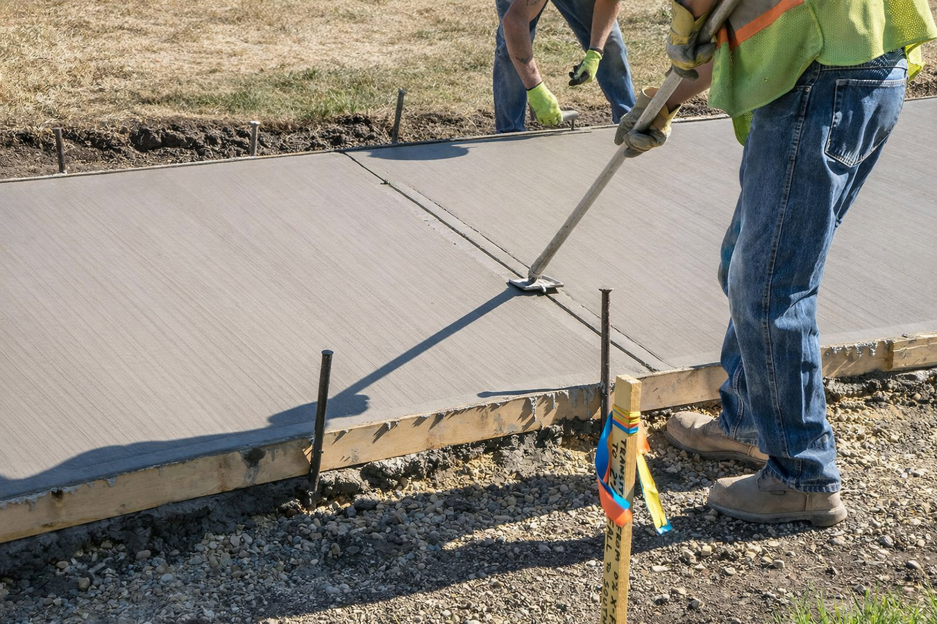 Concrete sidewalk building in West Haven, CT